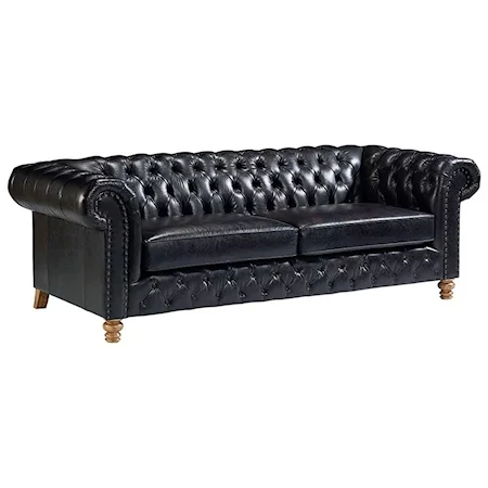 Well Seasoned Sofa with Diamond Button Tufting